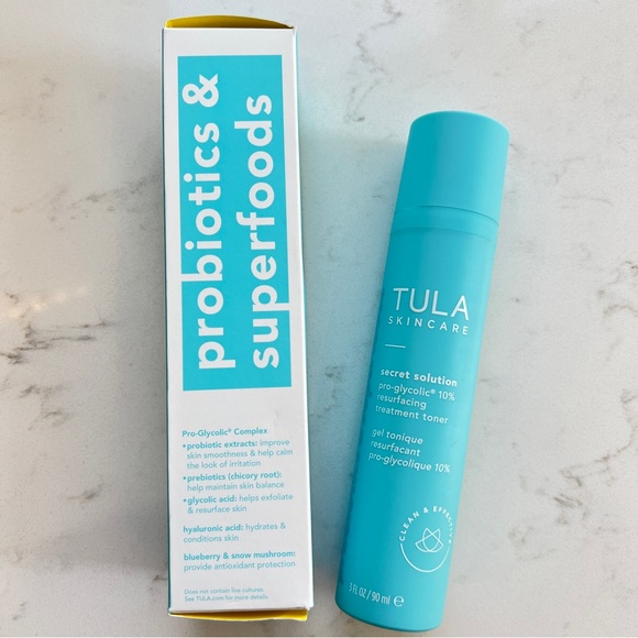 NEW - TULA Secret Solution Pro-Glycolic 10% Resurfacing Treatment Toner 3 fl oz. - Picture 2 of 4